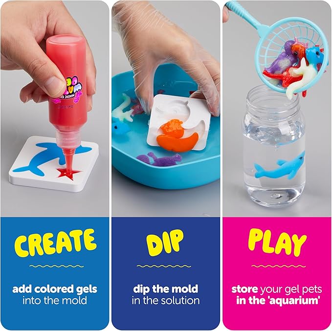 Dan&Darci Jumbo Aqua Fairy Water Gel Kit for Kids - Craft for Kids - Magic Elf Toy Kits - Water Pets - DIY Squishy Maker - Make Your Own Squishies Crafts - Gifts for Boys & Girls Ages 6-12