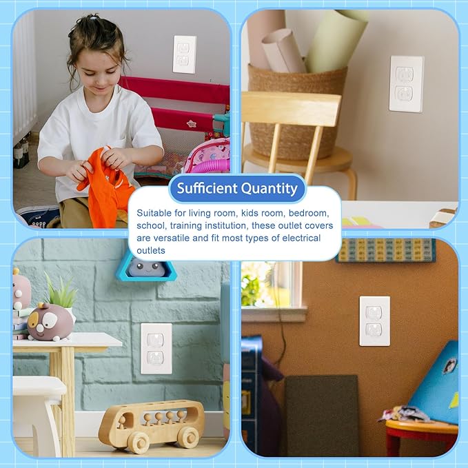 Thyle 750 Pcs Outlet Covers Bulk Child Baby Proofing Plug for Electrical Outlets Covers Easy Install Socket Sturdy Safe Secure Baby Proofing Kit for Home Office Bulk