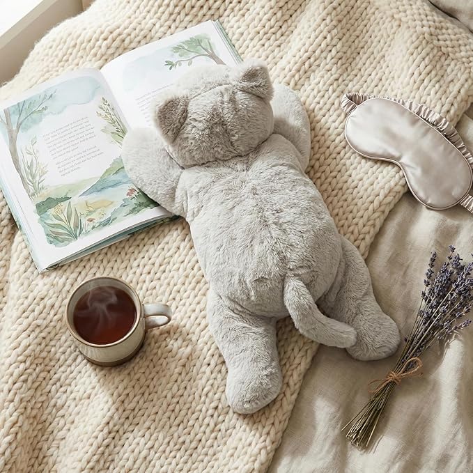 WEIGEDU Weighted Cat Stuffed Animal Plush Toy with Embroidered Eyes and Removable Weight Pack - 20 Inches, 2.3 lbs for Kids and Adults