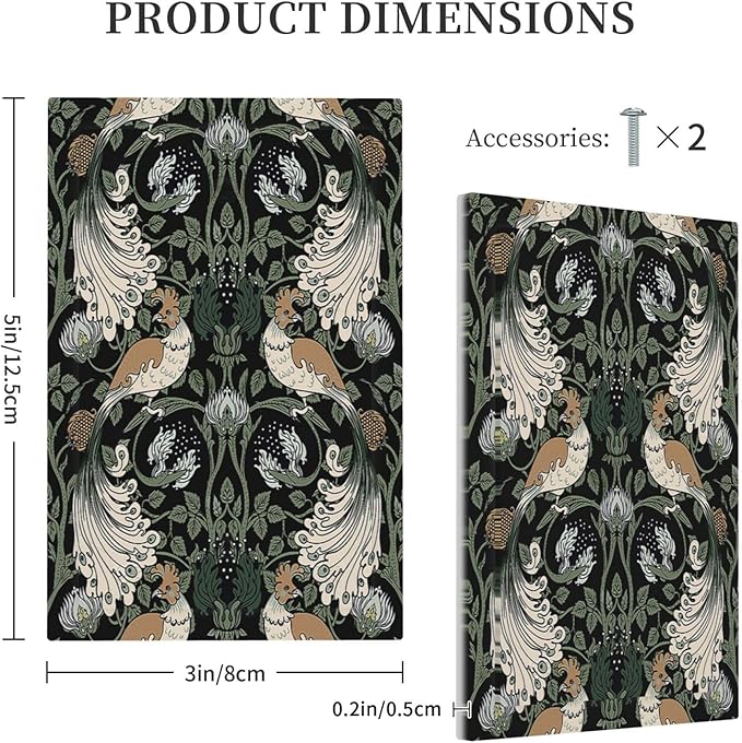 Light Switch Cover Plate William Morris Vintage Floral Plants And Birds 1 Gang No Device Blank Electrical Wall Plates Faceplate Decorative Switch Plate for Bedroom Home Decor
