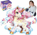 Jumbo Floor Puzzle for Kids,48 Piece Unicorn Large Jigsaw Puzzles,Puzzle for Toddler Ages 3-5,Fun Educational Preschool Learning Toy Easter Gift for Boys & Girls Ages 4-8 (Shimmery Unicorn)