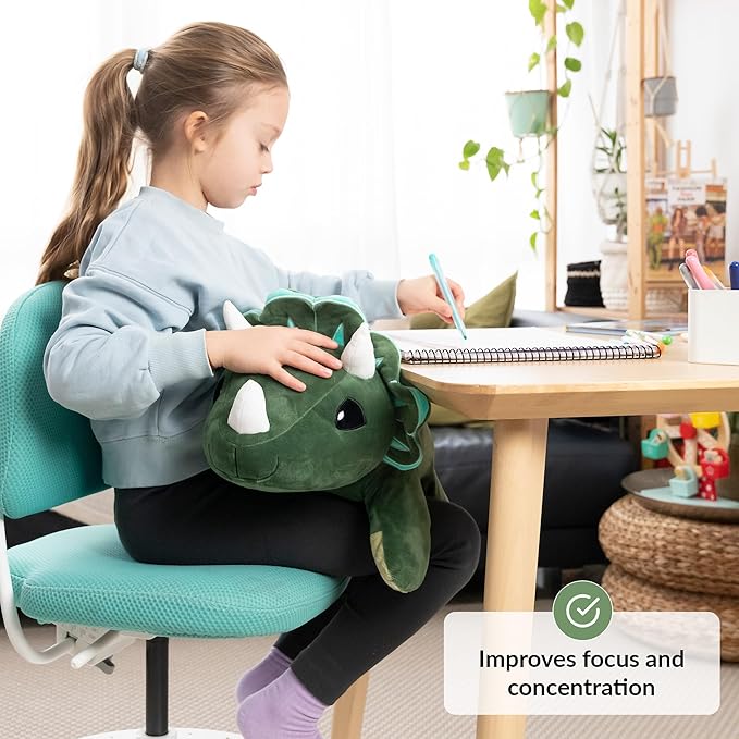 ODOXIA Big Weighted Animals for Anxiety 5lb Dinosaur | Stuffed Weighted Plush for Kids, Adults | Weighted Stuffed Animals | Weighted Plushies | Weighted Plushie