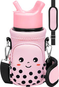 Miss Adola Water Bottle Carrier with Strap - Insulated Kids Water Bottle Holder for Boys Girls Bottle Bag for 10-18Oz