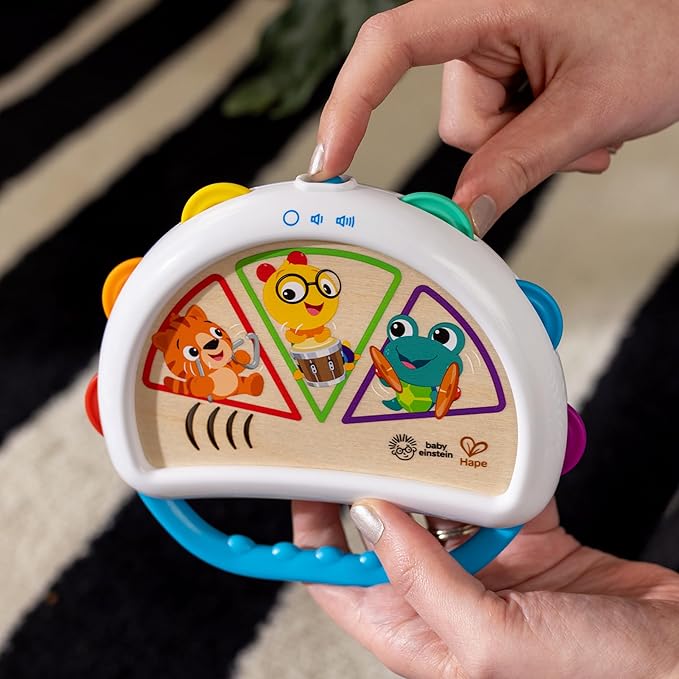 Baby Einstein + Hape Tap & Shake Magic Touch Tambourine, Ages 6 Months and Up