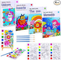 JUNQIU 4Pack Paint with Water Books for Kids, Watercolor Painting Coloring Books for Toddlers, Magic Paint Set for Kids, Art Craft Kits Easter Basket Stuffers For Girls Boys