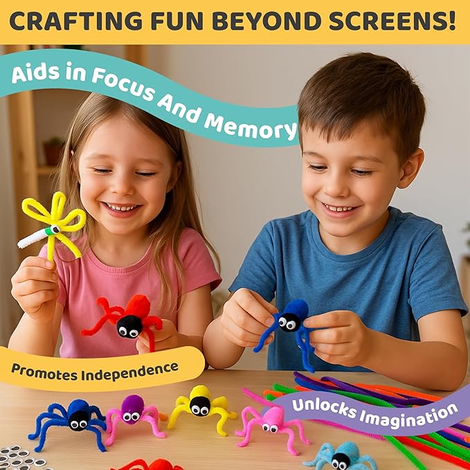 Yameer Arts and Crafts Supplies for Kids 1500+ Pcs - All in One DIY Art Craft Supplies for Kids and Toddlers - Kid Crafting School Supply Kit & Materials Age 4 5 6 7 8 9
