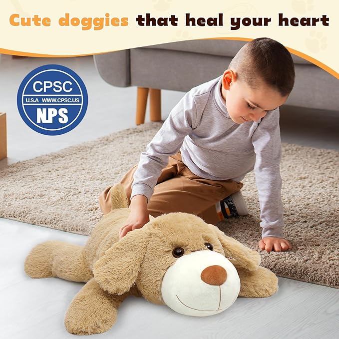 MorisMos Giant Golden Retriever Stuffed Animal 31" Large Stuffed Dog Plush Pillow, Soft Floppy Puppy Stuffed Animal Plush Toy for Kids & Adults, Cute Hugging Dog Plush for Birthday Chirstmas Gift