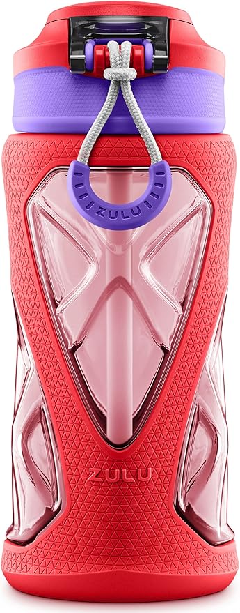 ZULU Torque 2 Pack 16oz Plastic Kids Water Bottle