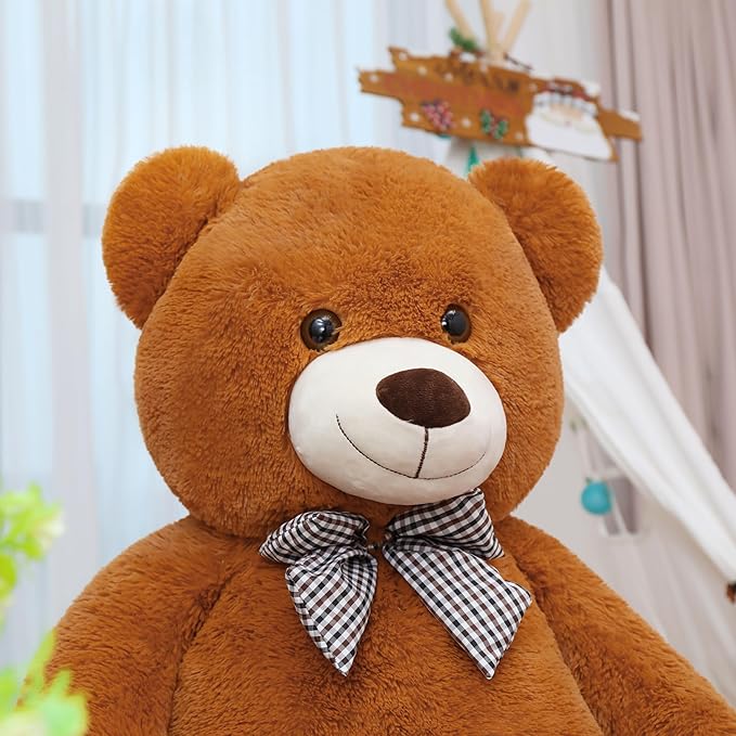 Toys Studio 5 Feet Teddy Bear, 59'' Giant Big Bear Stuffed Animal Lifesize Bear for Baby Shower Centerpieces, Large Plush Toy for Kids Girls Valentine's Day Christmas Birthday, Brown