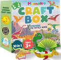 Mumaloo Dinosaur Craft Box - 10 Creative Arts and Crafts for Kids Ages 4-8, Fun, No Mess, Educational, Toddler, Preschool & Homeschool Activities Kit with Supplies, 3 4 5 6 7 8 Year Old Girls and Boys