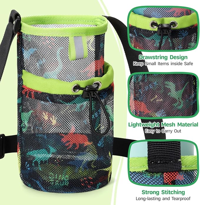 Water Bottle Carrier for Kids - Water Bottle Holder with Strap, Boys Girls Water Bottle Sling Bag for 10/12/14/16/18Oz Water Bottles Walking Hiking Camping
