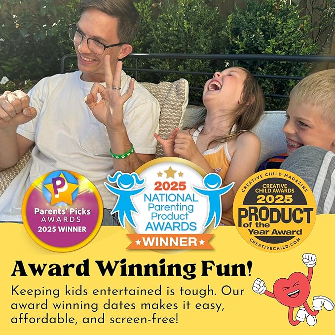 Happy Duo Family Dates 40 Scratch Off Cards – Summer Activities for Kids & Tween – Family Games for All Ages from Kids