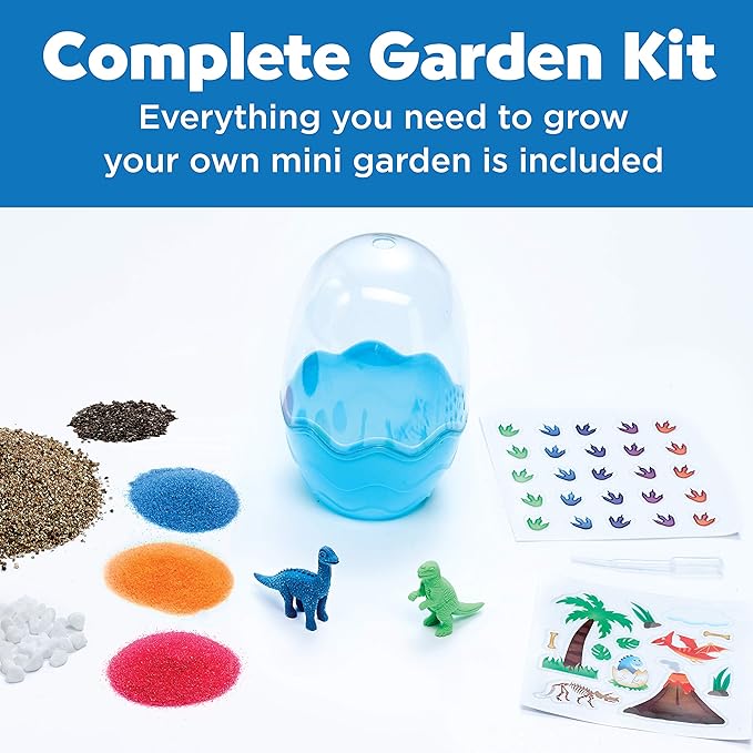 Creativity for Kids Mini Garden Dinosaur: Terrarium Kit for Kids - Dinosaur Crafts for Boys, Dinosaur Toy and Science Kit for Kids, Spring Crafts (Ages 6+)