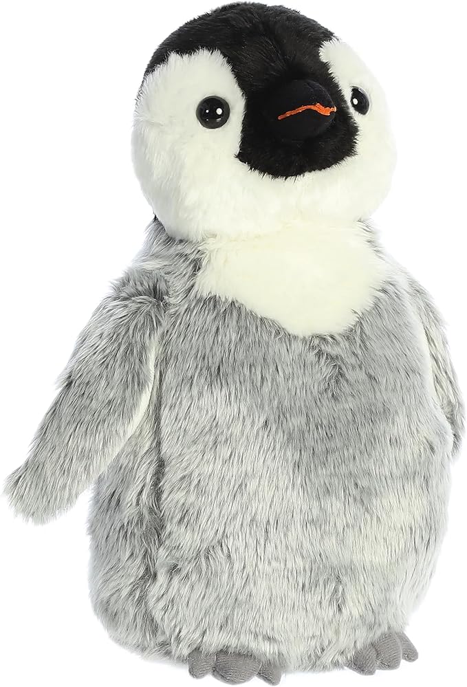 Aurora® Adorable Flopsie™ Penny Penguin™ Stuffed Animal - Playful Ease - Timeless Companions - Gray 12 Inches