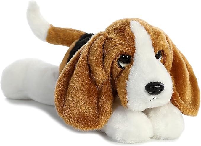 Aurora® Adorable Flopsie™ Basset Hound Stuffed Animal - Used to Create Imaginative Play Adventures - Perfect for Birthdays, Kids and Adults, All Ages - Brown 12 Inches