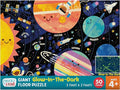 Chuckle & Roar Educational 50 PC Floor Puzzle Giant Space Glow-in-the-Dark