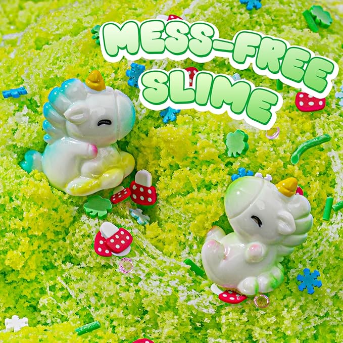 Unicorn Cloud Slime2 Kit 2 Pack - 14oz Soft & Non Sticky Slime Making Kit with Glitter, Dreamy Charms & Slime Add-ins, ASMR Sensory Toys, Perfect Unicorn Gifts for Girls & Boys Ages 4-12