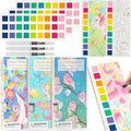 3pack Watercolor Painting Coloring Books, Paint with Water Arts & Crafts Kit for Kids, Pocket Watercolor Paint Bookmarks, Class Activities Art Supplies Party Favors Birthday Gift for Boys and Girls