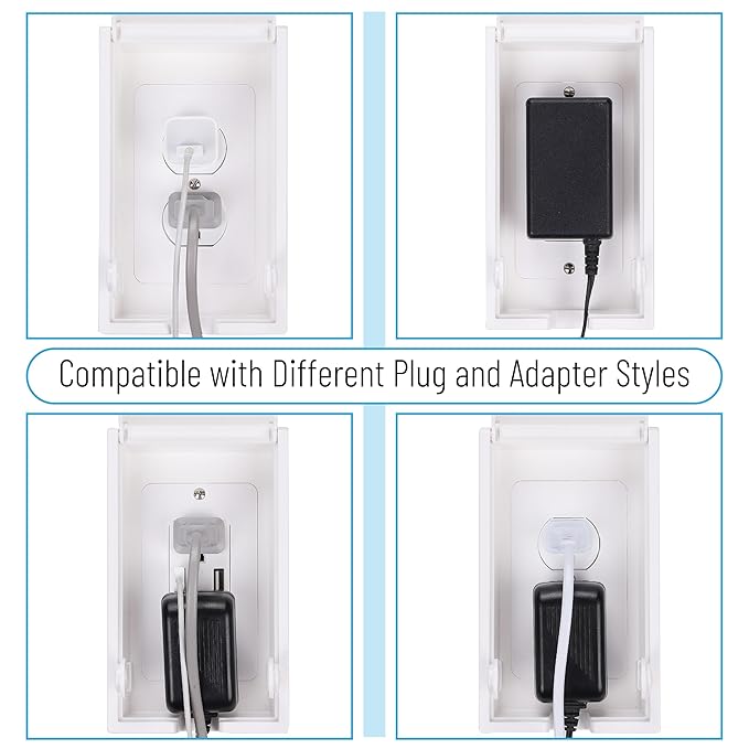 Bates - Baby Safety Outlet Cover Box, 2 Pack, Baby Proof Outlet Covers Baby Proofing, Plug Covers for Electrical Outlets, Socket Covers for Outlets, Child Proof Outlet Cover, Outlet Box Cover