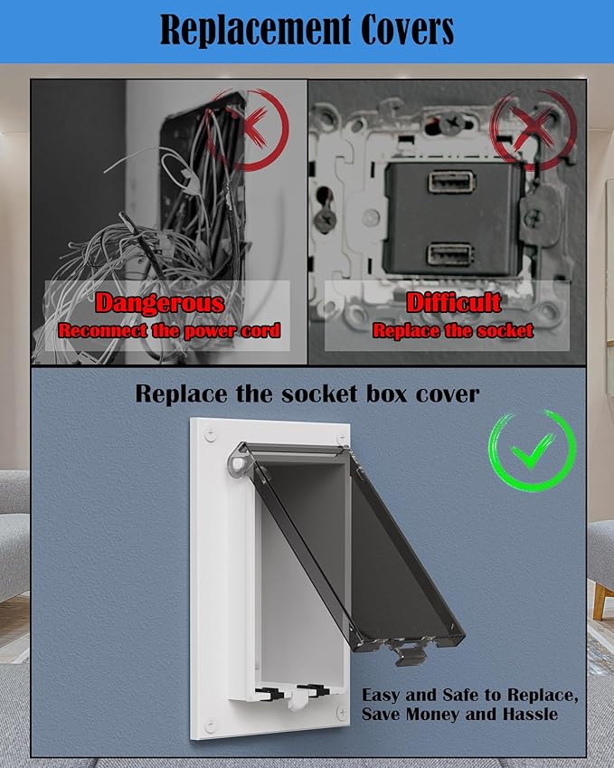 Type 3r Enclosure Cover, DBVC-1 Outdoor Outlet Cover for Wet Locations (Vertical), Electrical Box Replacement Cover for DBVR1C/DBVS1C/60VC in Box Electrical Outlet Box - Clear(2-Pack)