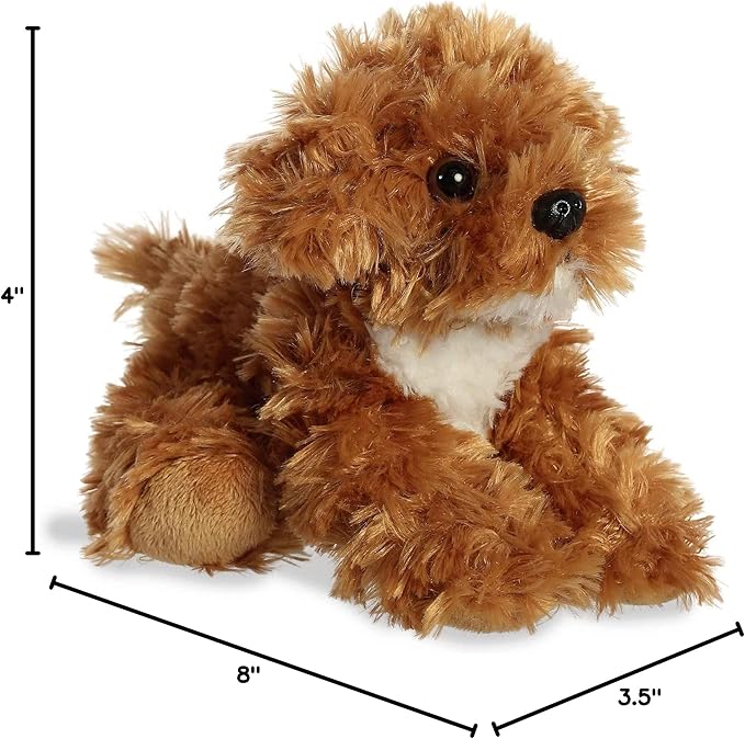 Aurora® Adorable Mini Flopsie™ Chai Cockapoo™ Stuffed Animal - Mini Companions Ready for Playful Adventures - for Kids All Ages, Toddlers, Adults, and Families - Brown 8 Inches