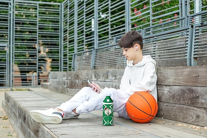 Hydrapeak x NBA Officially Licensed Indiana Pacers Oasis 20 oz Insulated Kids Water Bottle, Stainless Steel Water Bottle Kids with Chug Lid, Push Button