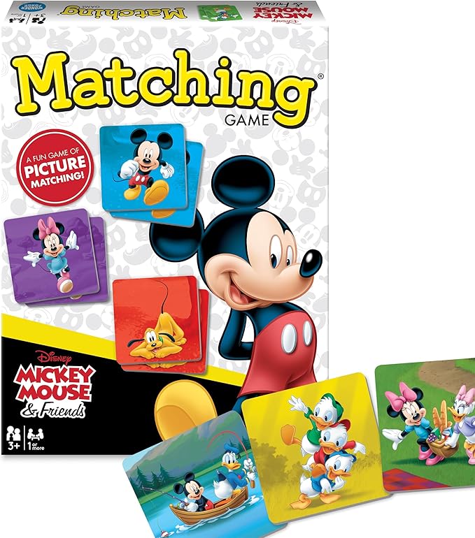 Wonder Forge Mickey Mouse Matching Game - Fun and Educational Disney Memory Card Game for Toddlers, Kids, Boys and Girls Ages 3-5 - Develops Focus, Analysis, and Learning Skills