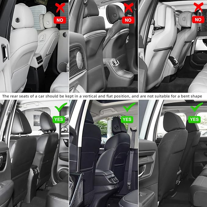 TAIKOO Back Seat Protector,Preventing the Impact of Children Stepping on the Seat Backrest,Beautiful appearance and easy to clean,black (Cream White -2 pcs)