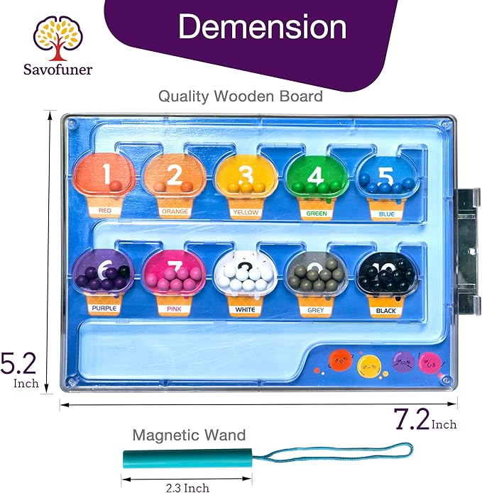 Activities for Elderly with Dementia, Wooden Handhold Dementia Games for Seniors, Easy Magnetic Alzheimers Activities for Parkinson Patients, Memory Care Cognitive Puzzle Matching Board (Blue)