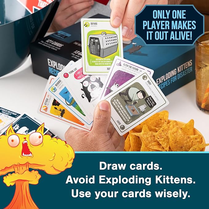 Exploding Kittens Recipes for Disaster 2-5 Players - Ages 7+ - Party & Family Card Game for Kids & Adults