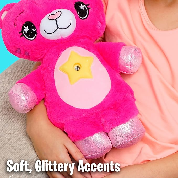 Ontel Star Belly Dream Lites, Stuffed Animal Night Light, 3 years and up, Pretty Pink Kitty - Projects Glowing Stars & Shapes in 6 Gentle Colors, As Seen on TV