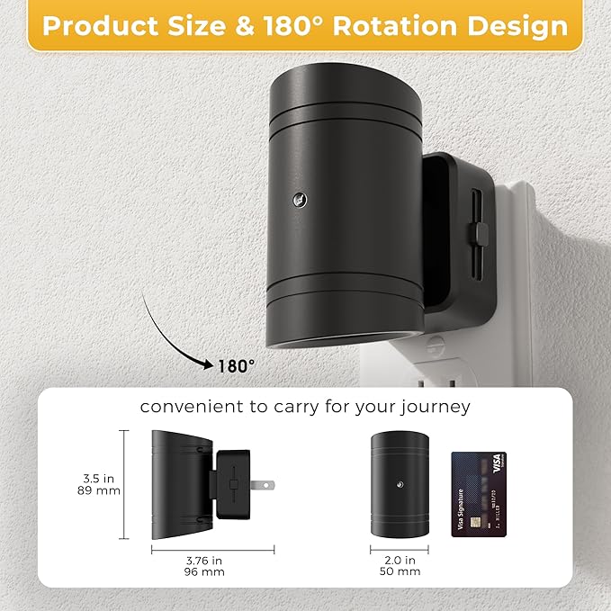 L LOHAS LED Night Light, Dimmable Night Lights Plug into Wall,2 Pack Nightlight for Kids,180° Rotatable, 3000K 0-150LM Dimmable Night Lights with Dusk to Dawn Sensor for Children Room Bathroom