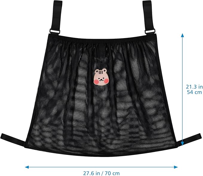 Accmor Universal Stroller Organizer, Large Storage Stroller Bag Fits for Uppababy, Nuna, Britax, Doona Strollers, Non-Slip Adjustable Storage Mesh Caddy Accessories for Stroller Crib