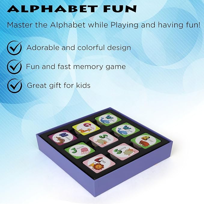 Point Games Memory Game for Kids, Matching Card Games, Flash Cards - Educational Toys - Preschool Learning - Birthday Gift for Boys & Girls Ages 3+