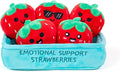 Emotional Support Strawberries by Relatable, Cuddly Stuffed Animals and Toys, Squishy Toys and Plushies, Great Gift Ideas for Loved Ones of All Ages, Includes 5 Plushies with Carrying Basket
