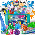 YOPINSAND Monster Slime Kit for Girls, Galaxy Slime Making Kit for Girls Boys 3-12, Glimmer Crunchy, DIY Slime Kit with Add-ins, Foam Balls, Charms, Glitters,Party Favors Gift Toys for Kids