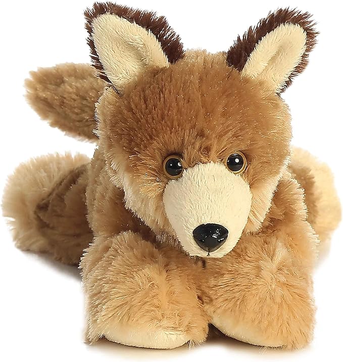 Aurora® Adorable Mini Flopsie™ Clever Coyote™ Stuffed Animal - Mini Companions Ready for Playful Adventures - for Kids All Ages, Toddlers, Adults, and Families - Brown 8 Inches