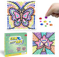 WAHFNG Gem Art, Kids Diamond Art Kit -Window Art Suncatcher Kit - Arts and Crafts for Girls and Boys Ages 6-12 - Best Gift Ideas for Age 4, 5, 6, 7, 8, 9, 10-12, 6-8 (Maple Leaf & Butterfly)