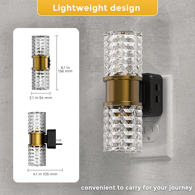 L LOHAS LED Night Light,Modern Night Lights Plug into Wall,2 Pack Amber-3000K-5000K Adjustable Color Temperature Night-Light,Dimmable Nightlights with Dusk to Dawn Sensor for Rooms Bathroom Hallway