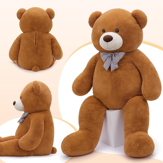 MaoGoLan Giant Teddy Bear 6 Feet Tall, Dark Brown Human Size Big Teddy Bear Stuffed Animal for Boyfriend,Girlfriend,Wife on Valentines Day,Christmas,Birthday