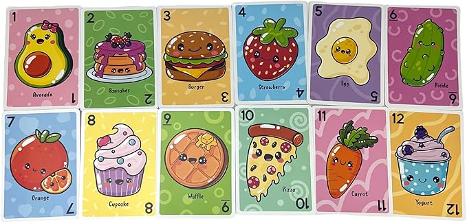 Cottage Door Press Totally Awesome Go Fish Kawaii Card Game for Kids with 48 Adorable Food Character Cards for 2 to 4 Players