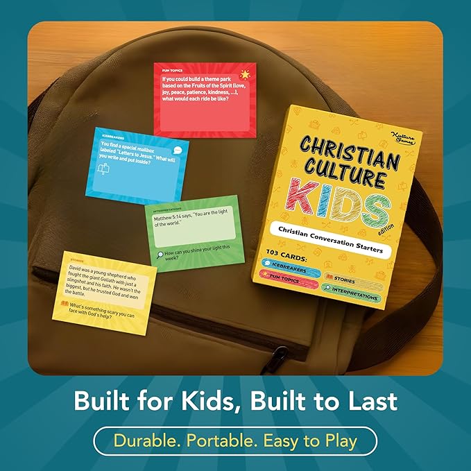 Kulture Games - Bible Conversation Cards for Kids - Christian Family Games - Faith Based Educational Card Games - Sunday School Christian - Gifts Learning - Ages 6+