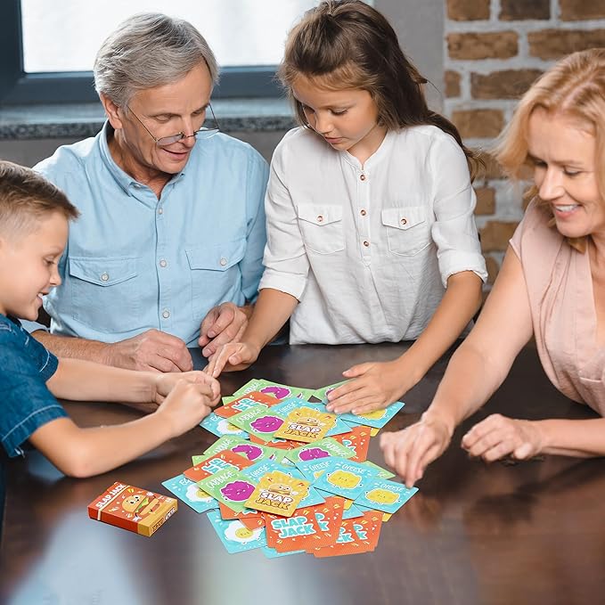 Card Games,Card Game for Kids Toddlers Adults,2 Decks of Classic Fun Card Game for Game Nights and Family Gatherings,Great Gifts for Birthday Holiday Easter Basket Stuffers (Slap Jack & Memory Match)