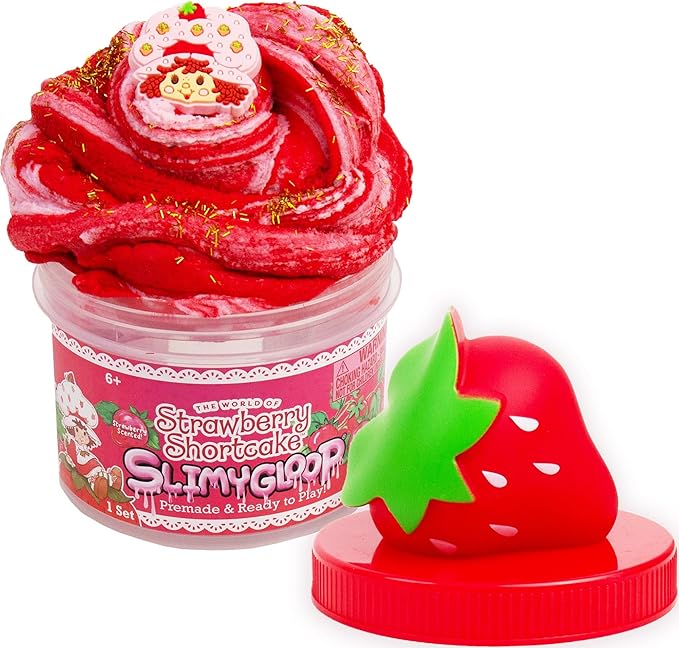 Strawberry Shortcake Scented Cloud Slime, Fluffy Strawberry Scented Slime, Birthday Party Favors for Kids 8-12