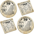 CHUNNIN 50pcs 70th Birthday Plates and Napkins 70 Year Old Birthday Party Decorations Vintage Back in 1956 Dessert Plates Vintage 1956 70th Theme Disposable Tableware Set for Men Women Party Supplies