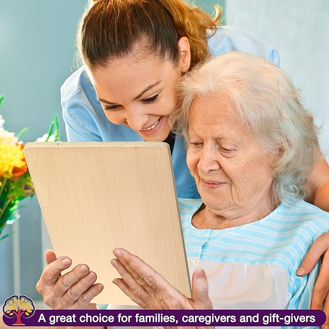 Memory Care Games for Seniors, Wooden Handhold Games for Elderly with Dementia, Large Dementia Activties for Patients, Easy Cognitive Alzheimers Products Puzzle Maze Matching Board Gifts