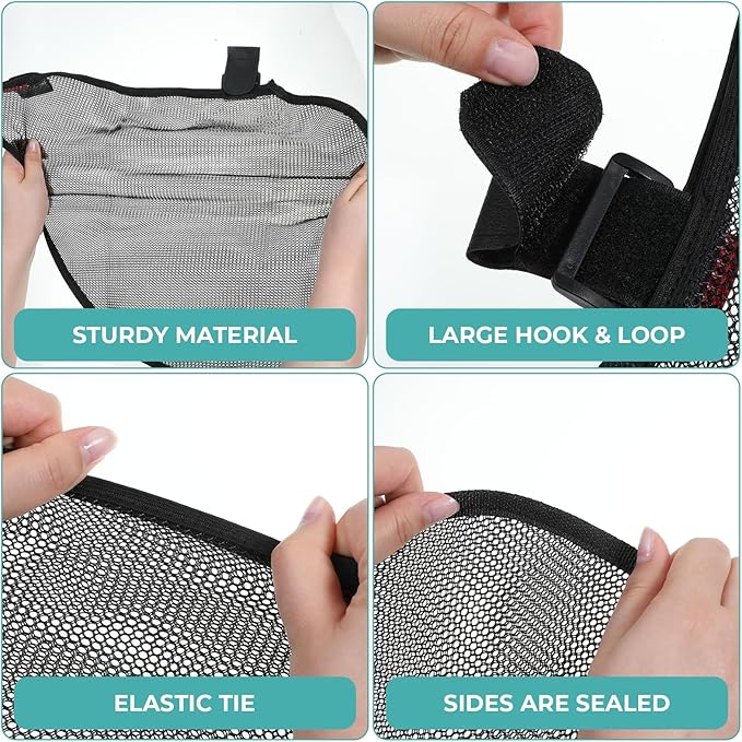 Universal Stroller Organizer Side Sling Stroller Organizer Polyester Net Mesh Bag Fits for Nuna, Baby Jogger, Britax, Uppababy, Doona Strollers