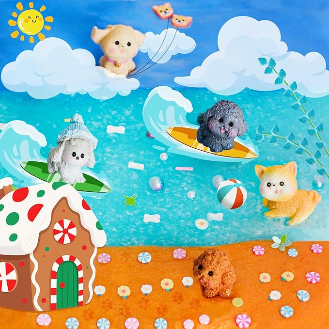 Puppy Slime Kit 20oz, Slime Variety Pack with 6 Different Textures, Glow in The Dark Slime for Kids, Slimes Party Favors for Girls & Boys Birthday Gifts, Fidget Slime Toys
