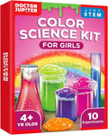 Doctor Jupiter Color Science Kit for Girls Ages 4-5-6-7-8 | Easter, Birthday Gift Ideas for 4+ Year Olds | Toy Stem Kit with 10 Experiments | Preschool Learning & Educational Projects
