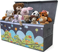 SoftOwl Extra Large Toy Storage Organizer with Lid - Sturdy, Collapsible Toy Chest Storage Box with Cute Design - Toys Bin with Dividers for Kids, Boys, Girls, Nursery, Bedroom, Play room 37"x16"x14"